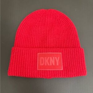 DKNY Vibrant Red Beanie
